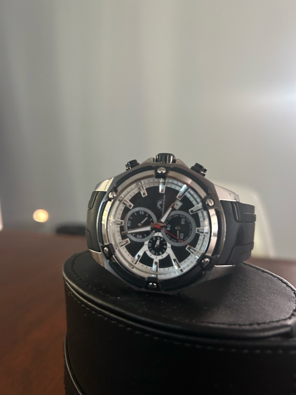 Porsamo Bleu Sport Chronograph Men's Watch in Black and Silver